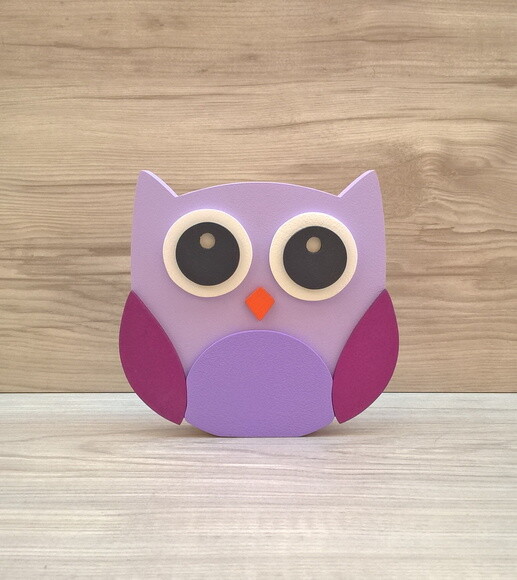 Coruja de mesa em MDF - Decoração Infantil - 15 cm