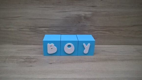 Cubos Chá de Revelação BOY - 6 x 6 x 6 cm