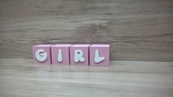 Cubos Chá de Revelação GIRL - 6 x 6 x 6 cm
