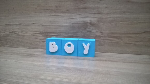 Cubos Chá de Revelação BOY - 6 x 6 x 6 cm