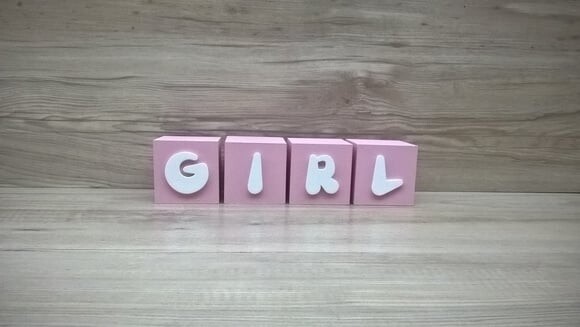 Cubos Chá de Revelação GIRL - 6 x 6 x 6 cm