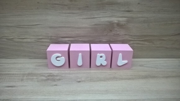 Cubos Chá de Revelação GIRL - 6 x 6 x 6 cm