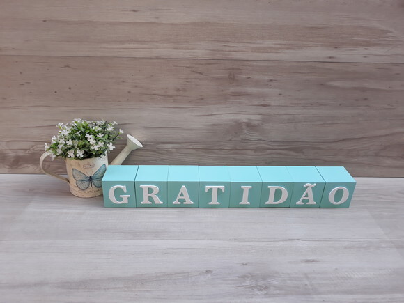 Cubos Decorativos GRATIDÃO - 6 x 6 x 6 cm