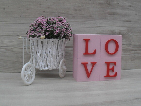 Cubos Decorativos LOVE - 6 x 6 x 6 cm
