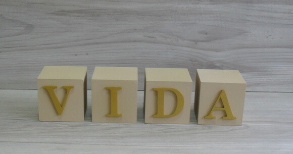 Cubos Decorativos VIDA - 6 x6 x 6 cm