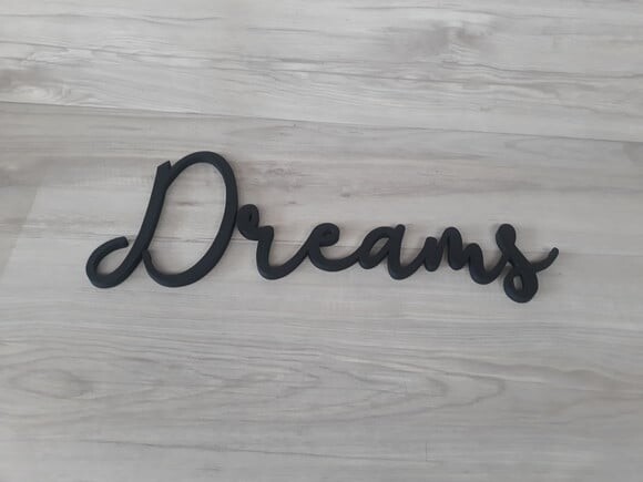 Dreams - Linha SM - palavra de parede em mdf