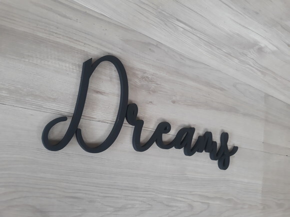 Dreams - Linha SM - palavra de parede em mdf