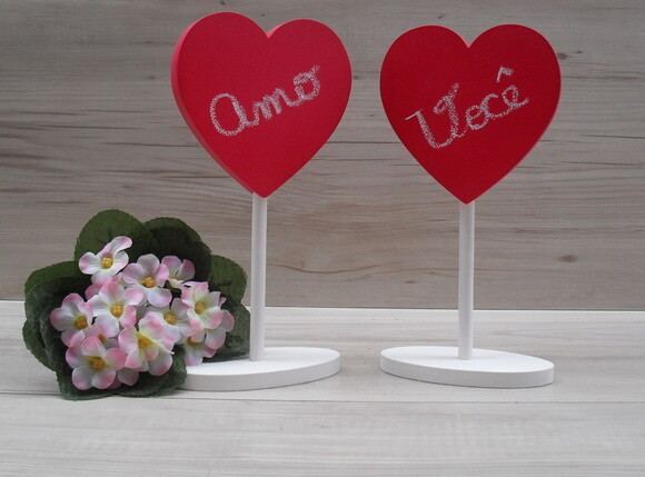 Duo Lousa de Mesa Coração