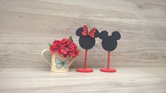 Duo Lousa de mesa Mickey e Minnie - com base
