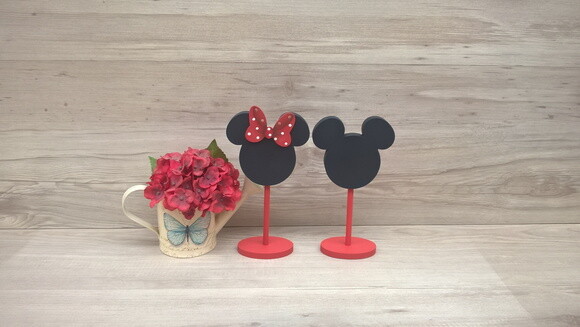 Duo Lousa de mesa Mickey e Minnie - com base