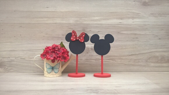 Duo Lousa de mesa Mickey e Minnie - com base