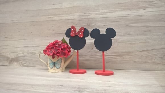 Duo Lousa de mesa Mickey e Minnie - com base