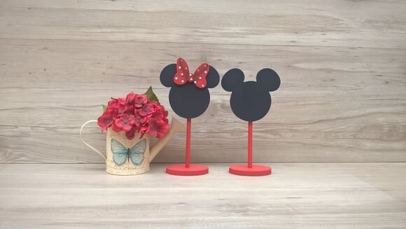 Duo Lousa de mesa Mickey e Minnie - com base