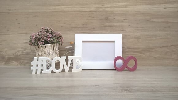 Duo Porta retrato + #LOVE infinito