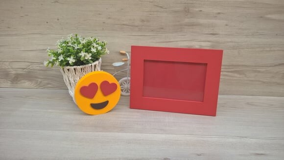 Duo Porta retrato + Emoji Apaixonado