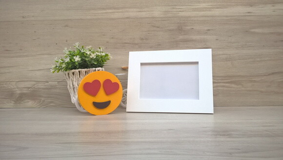 Duo Porta retrato + Emoji Apaixonado