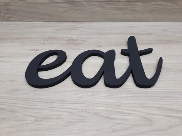 eat - linha CK - palavra de parede em mdf