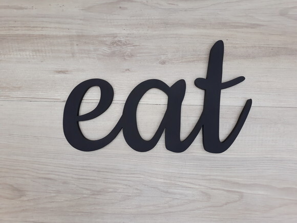 eat - linha CK - palavra de parede em mdf