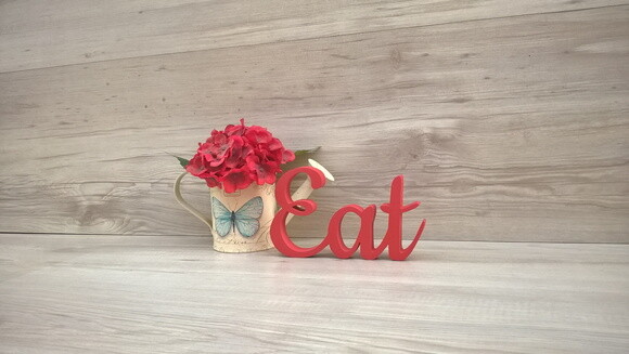 Eat - palavra de mesa em mdf