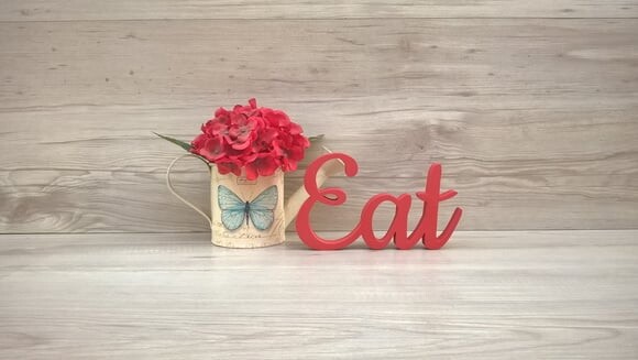 Eat - palavra de mesa em mdf