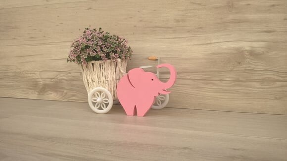 Elefante de mesa em MDF - Decoração Infantil - 10 cm