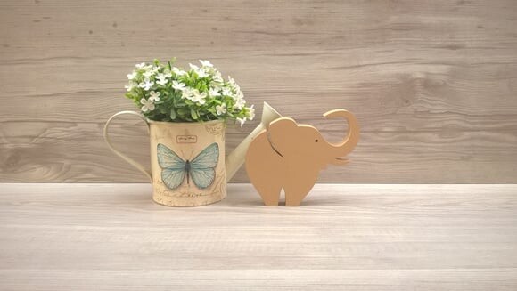 Elefante de mesa em MDF - Decoração Infantil - 10 cm