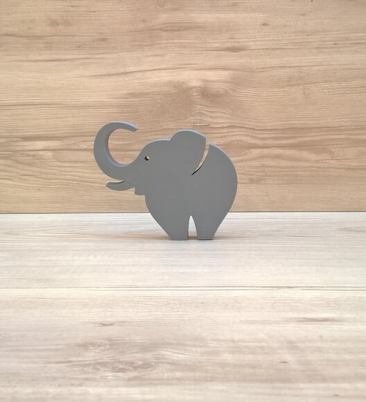 Elefante de mesa em MDF - Decoração Infantil - 10 cm