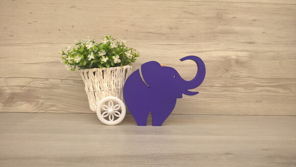Elefante de mesa em MDF - Decoração Infantil - 13 cm