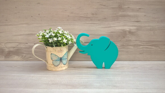 Elefante de mesa em MDF - Decoração Infantil - 13 cm