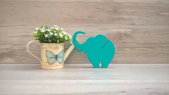 Elefante de mesa em MDF - Decoração Infantil - 13 cm