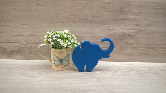 Elefante de mesa em MDF - Decoração Infantil - 13 cm