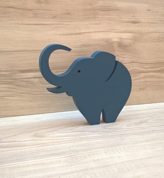 Elefante de mesa em MDF - Decoração Infantil - 13 cm