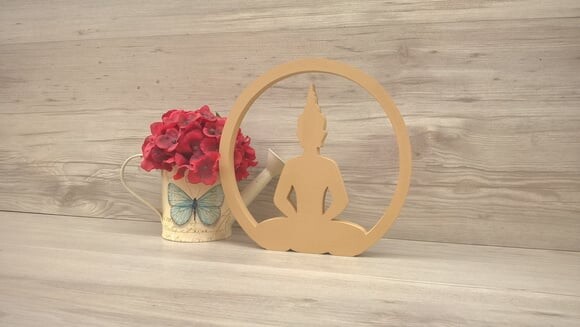 Escultura Silhueta Buda Sentado - 20 cm