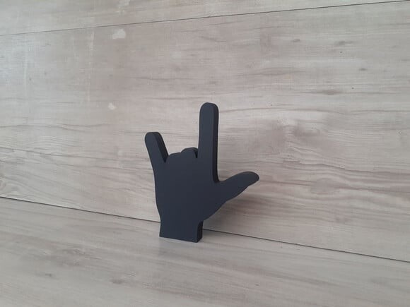 Eu Te Amo em Libras - Simbolo de Mesa em mdf