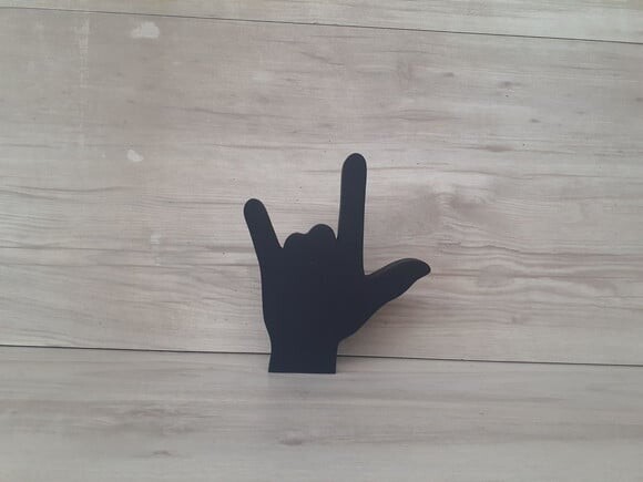 Eu Te Amo em Libras - Simbolo de Mesa em mdf