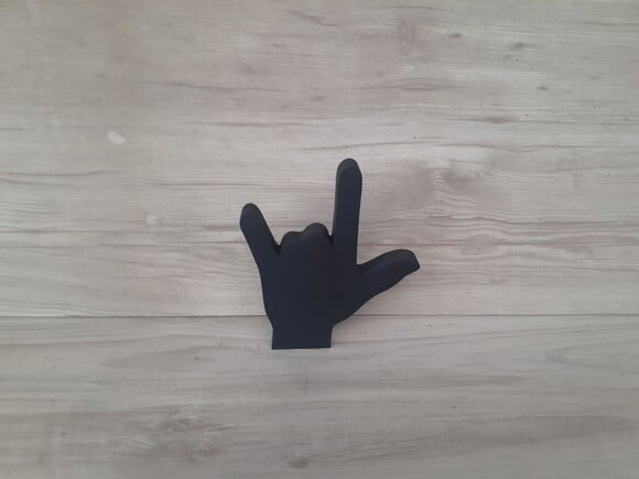 Eu Te Amo em Libras - Simbolo de Mesa em mdf