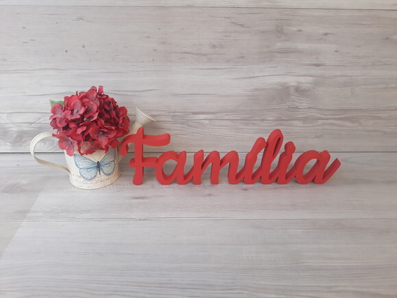 Família - Linha Ck - Palavra de Mesa em mdf