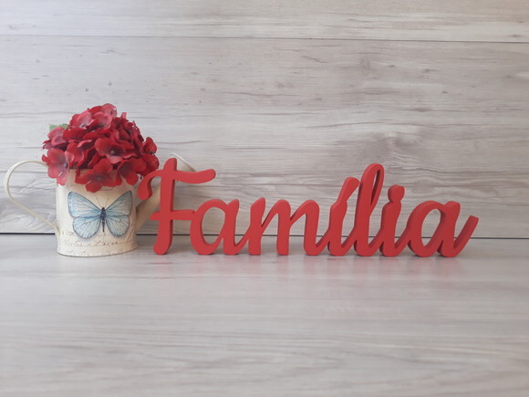Família - Linha Ck - Palavra de Mesa em mdf