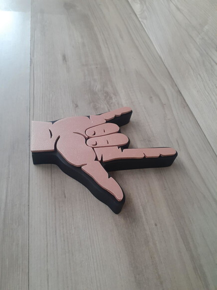 Eu Te Amo em Libras - Simbolo de Mesa em mdf