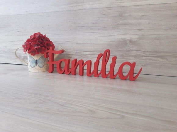 Família - Linha Ck - Palavra de Mesa em mdf