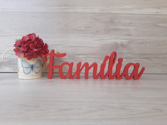 Família - Linha Ck - Palavra de Mesa em mdf