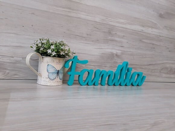 Família - Linha Ck - Palavra de Mesa em mdf