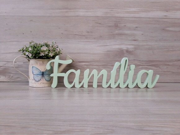 Família - Linha Ck - Palavra de Mesa em mdf