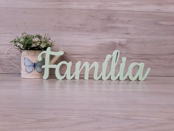 Família - Linha Ck - Palavra de Mesa em mdf