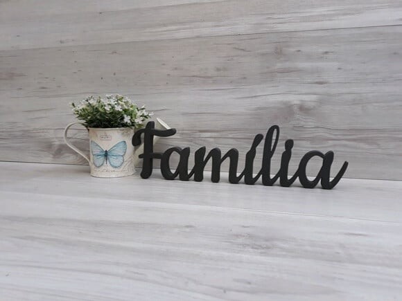 Família - Linha Ck - Palavra de Mesa em mdf