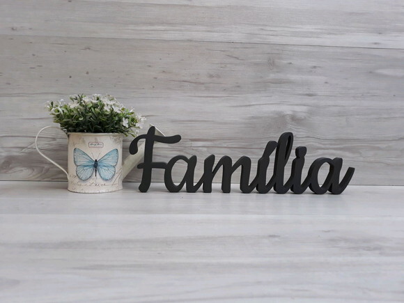 Família - Linha Ck - Palavra de Mesa em mdf