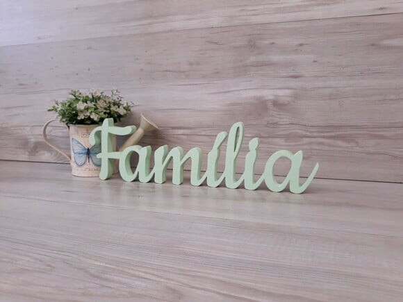 Família - Linha Ck - Palavra de Mesa em mdf