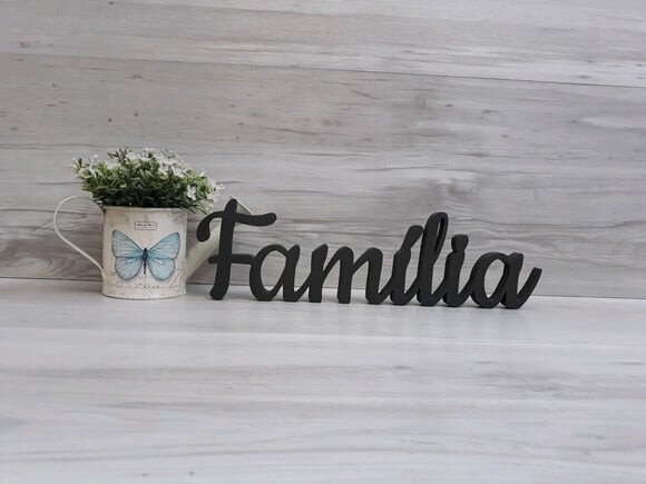 Família - Linha Ck - Palavra de Mesa em mdf