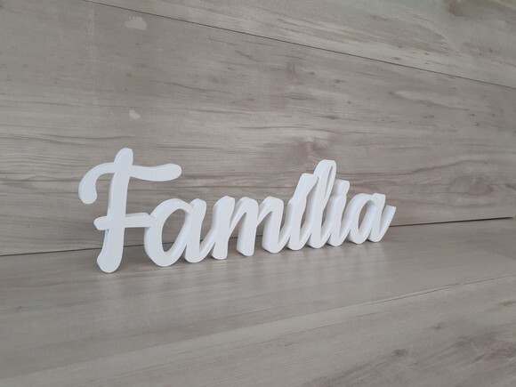 Família - Linha Ck - Palavra de Mesa em mdf - Tamanho m