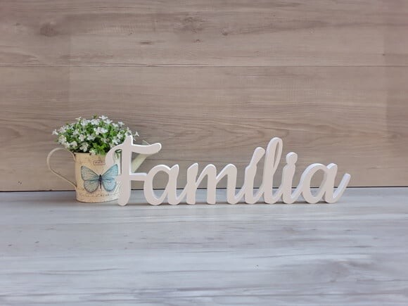 Família - Linha Ck - Palavra de Mesa em mdf